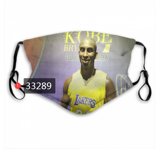 2021 NBA Los Angeles Lakers #24 kobe bryant 33289 Dust mask with filter->nba dust mask->Sports Accessory